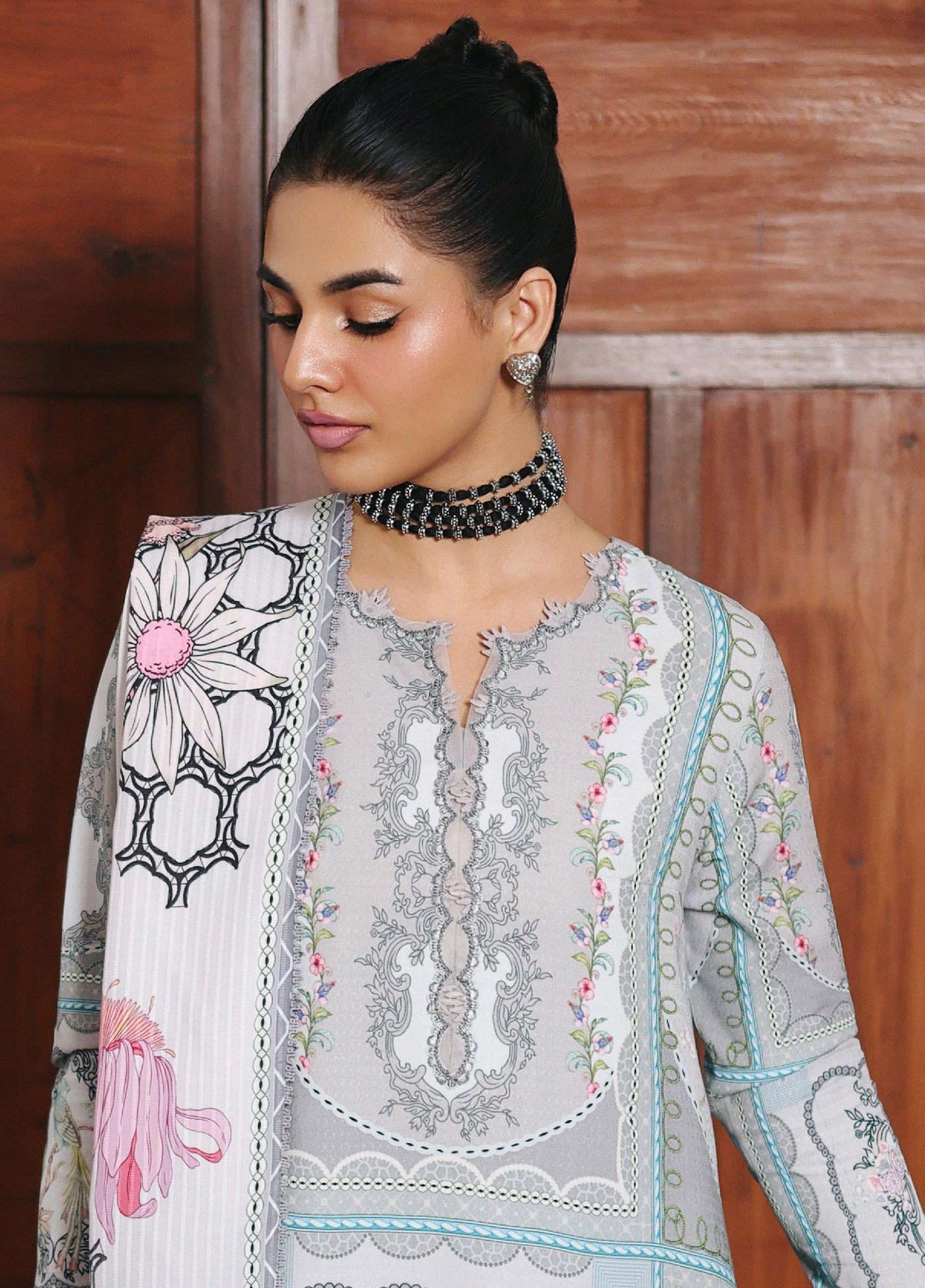 Qprints By Qalamkar Unstitched Linen Printed 3 Piece Suits QLM25PW QW-08 A Marla - Winter Collection