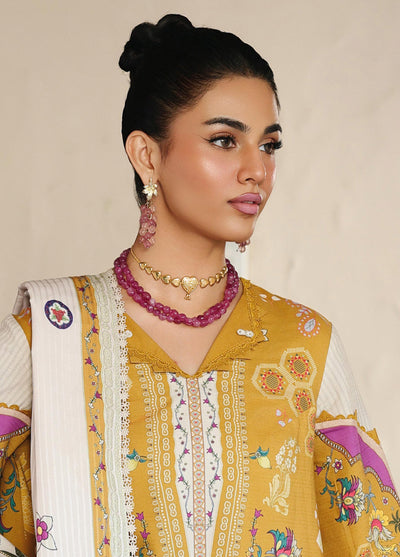 Qprints By Qalamkar Unstitched Linen Printed 3 Piece Suits QLM25PW QW-07 A Celina - Winter Collection