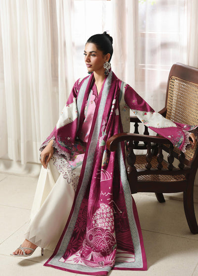 Qprints By Qalamkar Unstitched Linen Printed 3 Piece Suits QLM25PW QW-10 B Kenna - Winter Collection