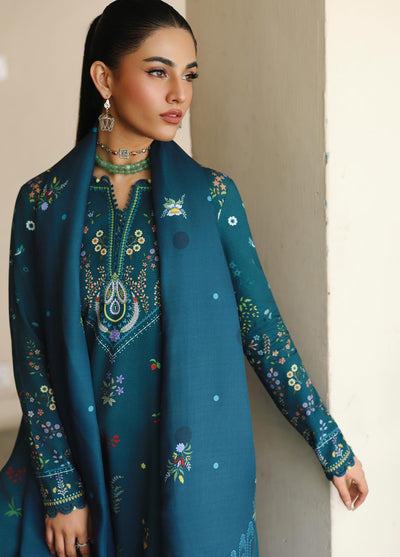 Qprints By Qalamkar Unstitched Linen Printed 3 Piece Suits QLM25PW QW-05 B Amiel - Winter Collection