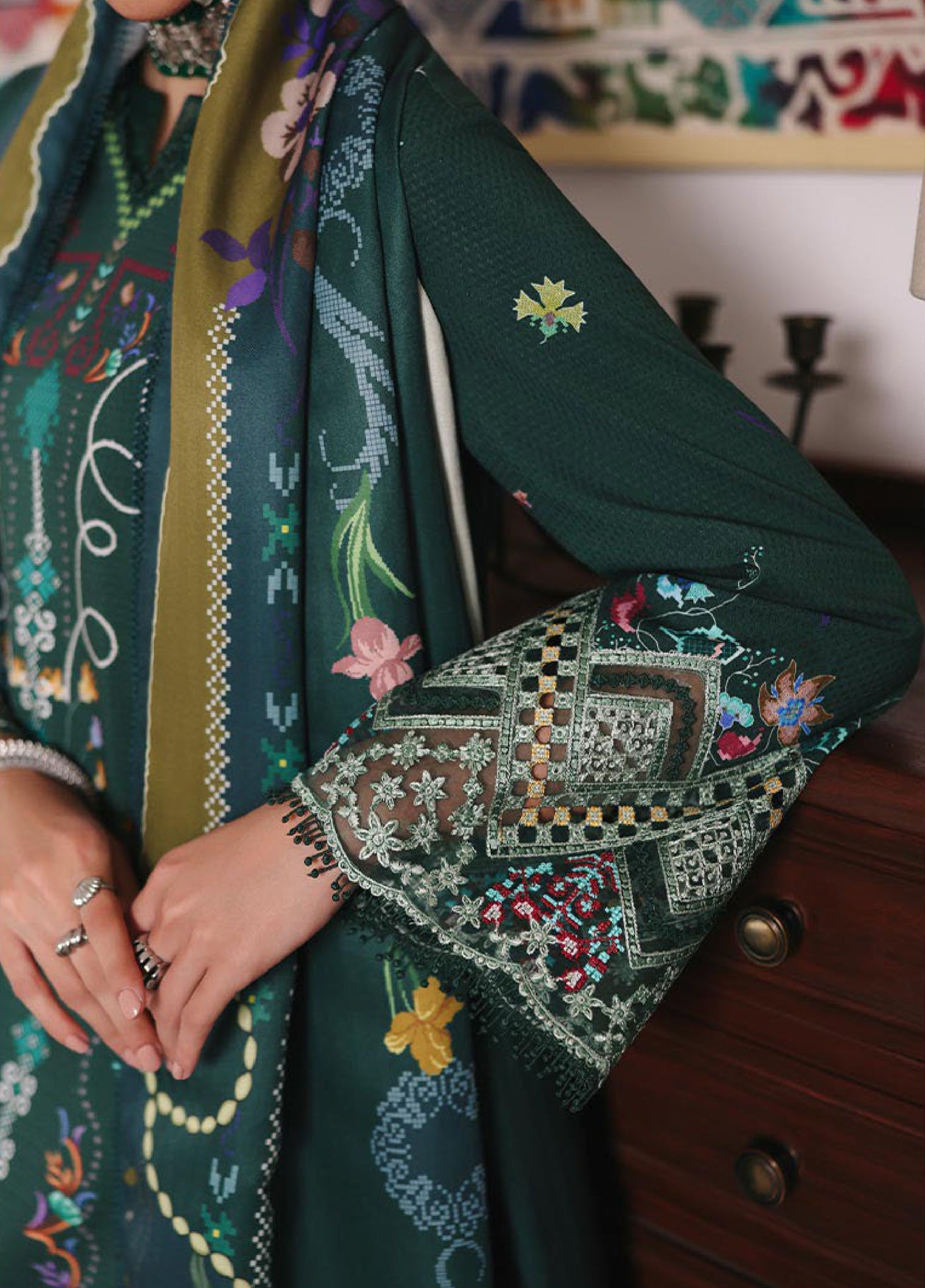 Qprints By Qalamkar Unstitched Linen Printed 3 Piece Suits QLM25PW QW-06 A Karla - Winter Collection