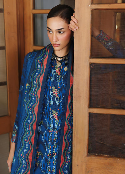 Qprints By Qalamkar Unstitched Linen Printed 3 Piece Suits QLM25PW QW-02 B Silas - Winter Collection