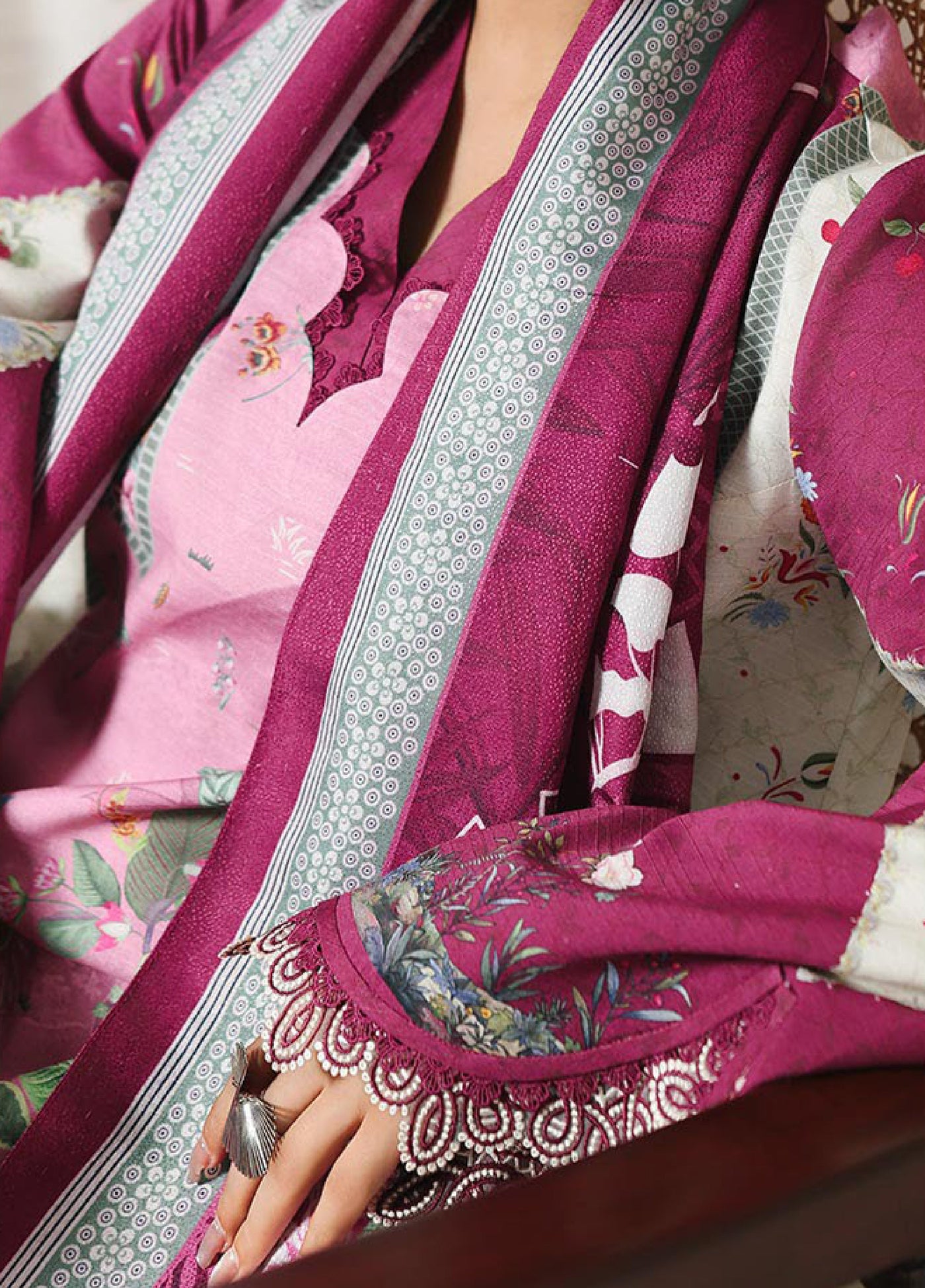 Qprints By Qalamkar Unstitched Linen Printed 3 Piece Suits QLM25PW QW-10 B Kenna - Winter Collection