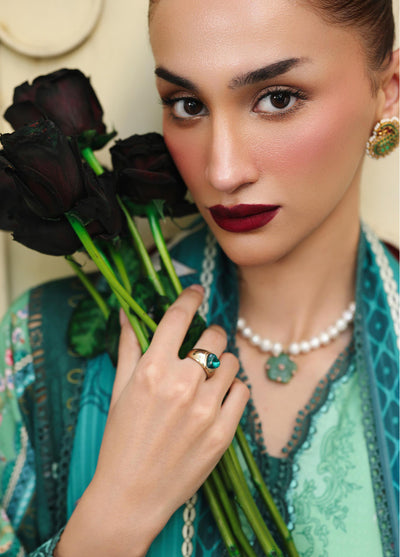 Qprints By Qalamkar Unstitched Linen Printed 3 Piece Suits QLM25PW QW-08 B Anika - Winter Collection