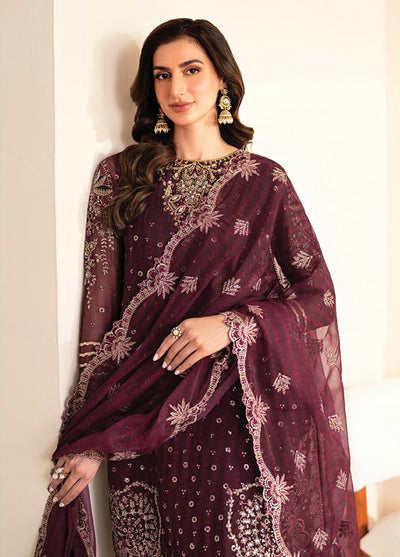 Xenia Formals Unstitched Embroidered Chiffon 3 Piece Suits XE25FU D-08 Tiya - Formal Collection