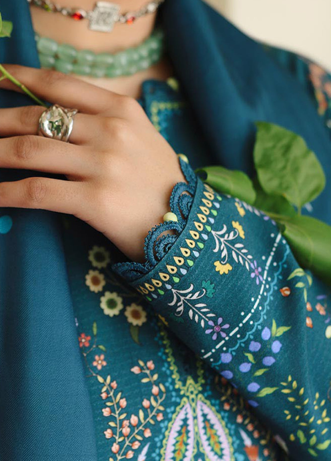 Qprints By Qalamkar Unstitched Linen Printed 3 Piece Suits QLM25PW QW-05 B Amiel - Winter Collection