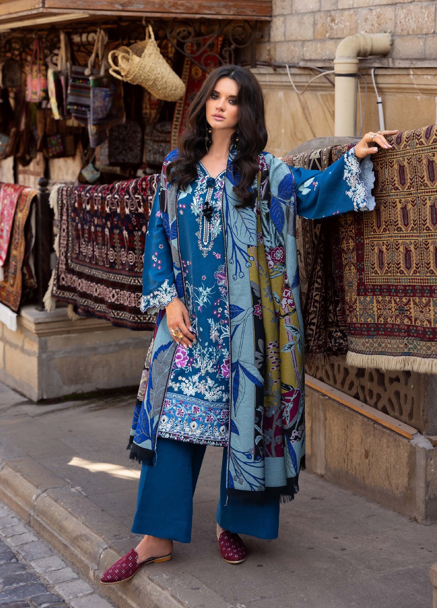 Lueur D Orient by Esmel Unstitched Crepe Suits 3 Piece EML25LW D-07 Veyra - Winter Collection