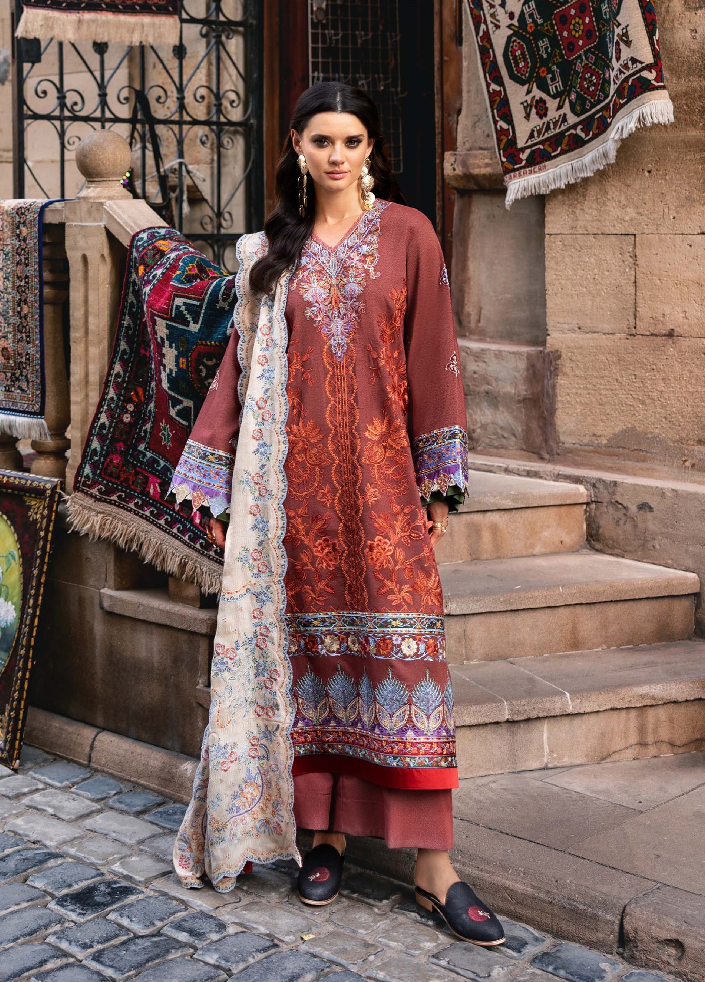 Lueur D Orient by Esmel Unstitched Karandi Suits 3 Piece EML25LW D-10 Eira - Winter Collection