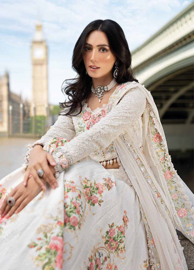 Soiree by Maria B Unstitched Raw Silk Embroidered Suits 3 Piece MB25SF D-2 - Formals Collection