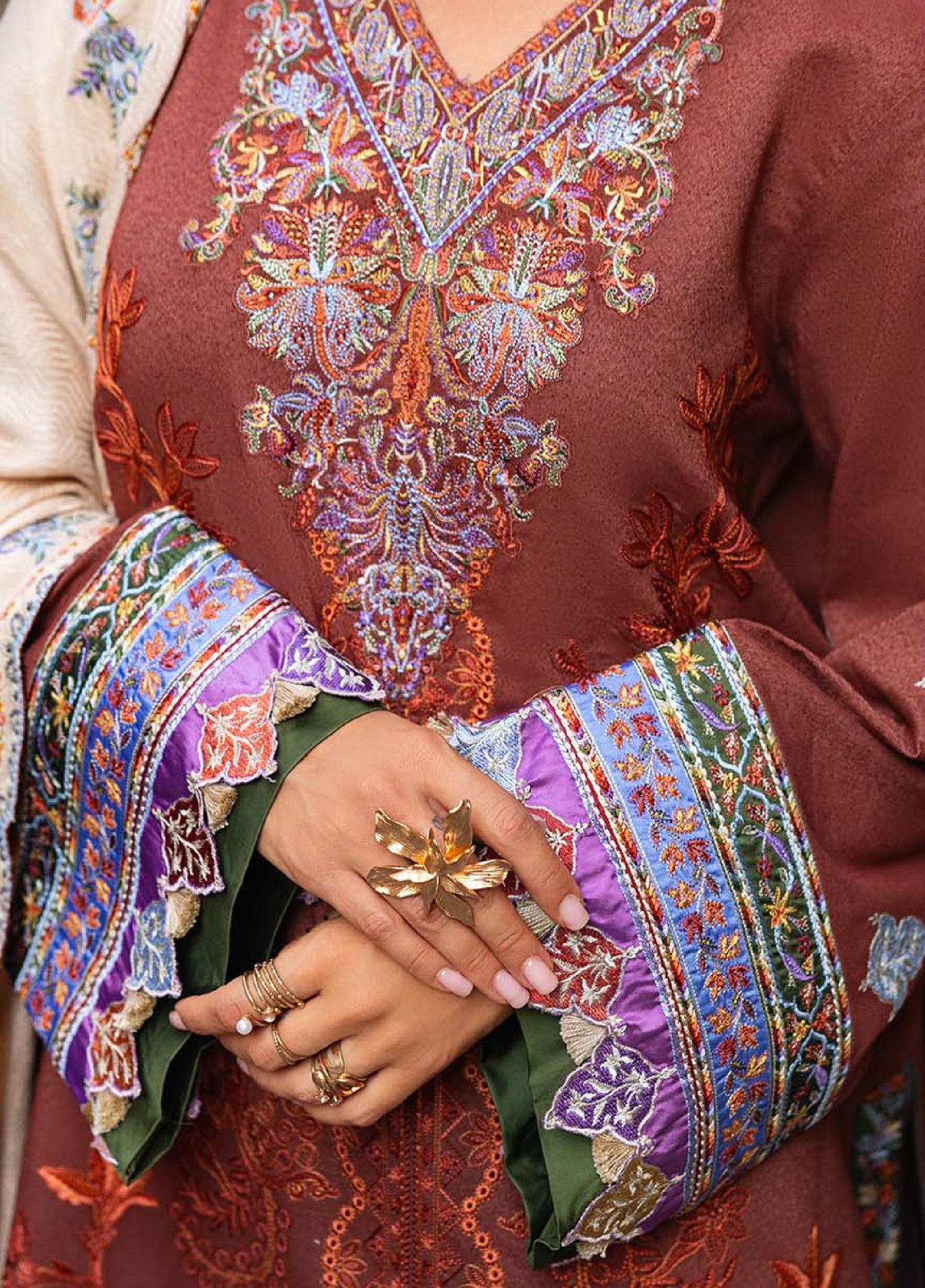 Lueur D Orient by Esmel Unstitched Karandi Suits 3 Piece EML25LW D-10 Eira - Winter Collection