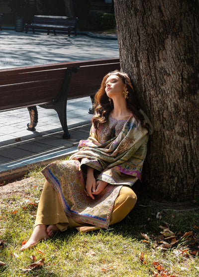 Lueur D Orient by Esmel Unstitched Crepe Suits 3 Piece EML25LW D-08 Aurelis - Winter Collection