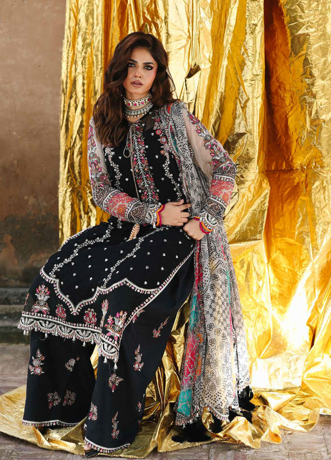 Vasal by Charizma Embroidered Chiffon Suits Unstitched 4 Piece CRZ25VC VSL25-24