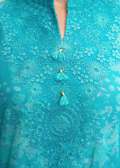 Vitalia Pret Embroidered Lawn 2 Piece Suit VP2P-SS23-703 Blue Daisy