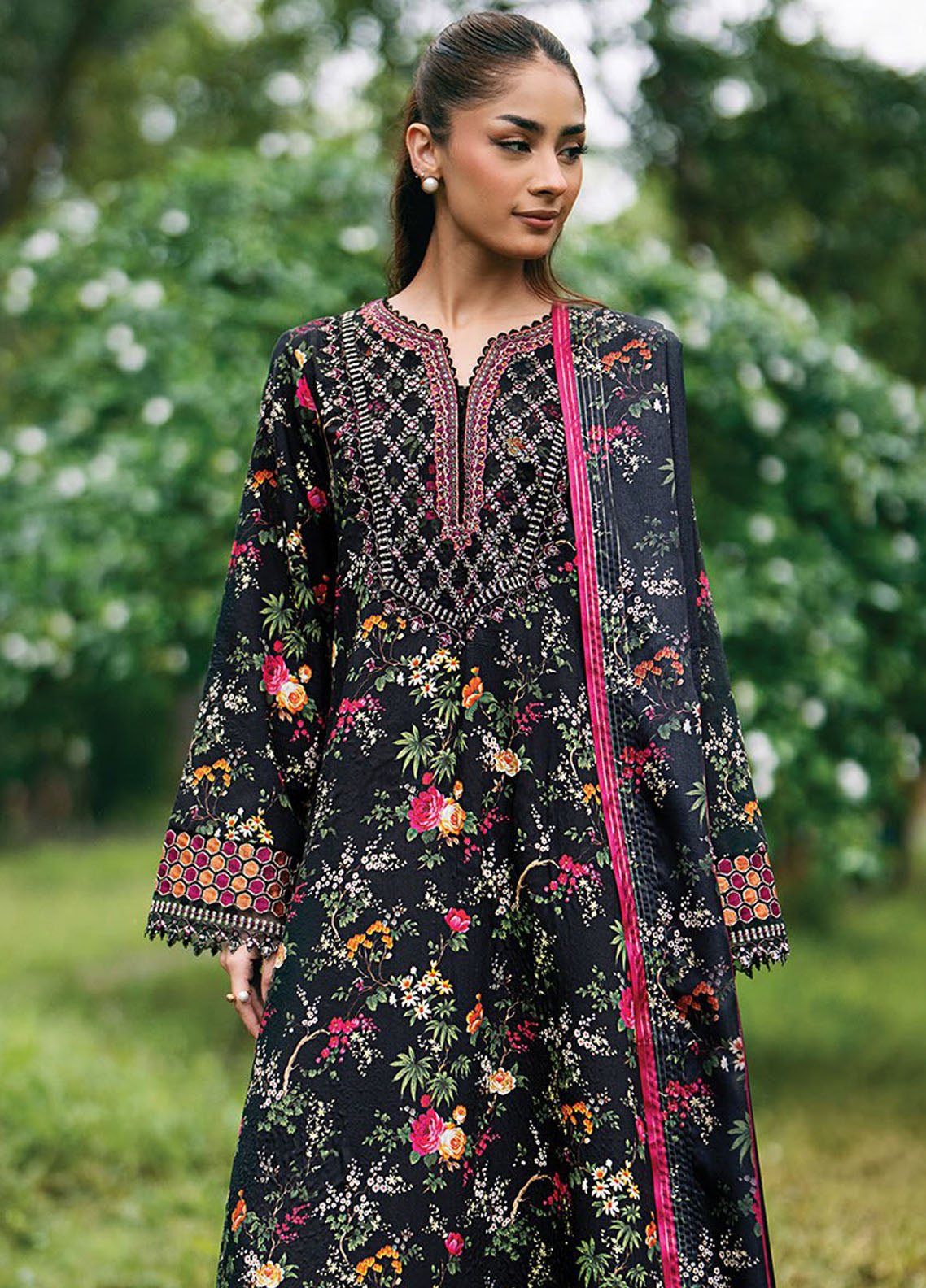 Whimsical By Xenia Embroidered Viscose Suit Unstitched 3 Piece ZE24W D-03 Gili - Winter Collection