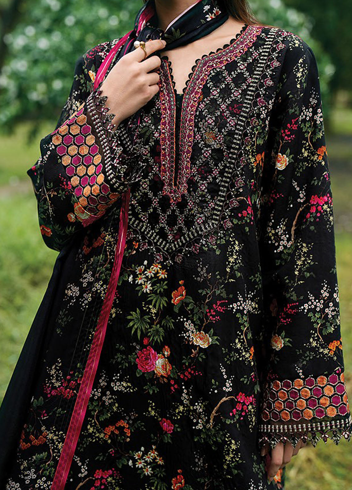 Whimsical By Xenia Embroidered Viscose Suit Unstitched 3 Piece ZE24W D-03 Gili - Winter Collection