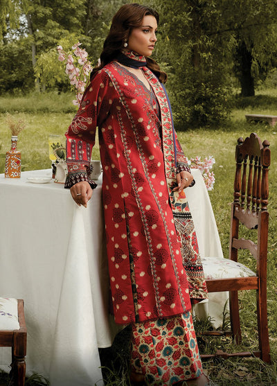 Whimsical By Xenia Embroidered Viscose Suit Unstitched 3 Piece ZE24W D-02 Orra - Winter Collection