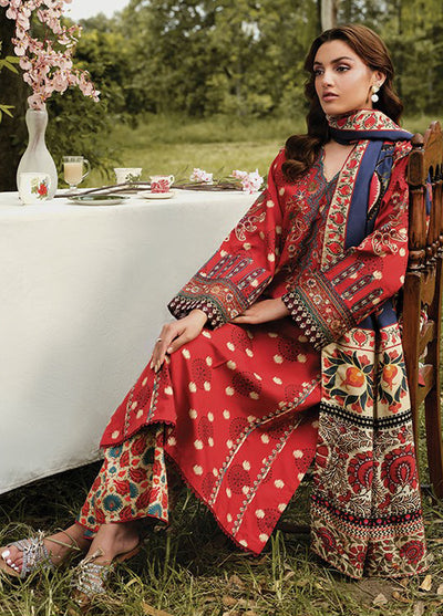 Whimsical By Xenia Embroidered Viscose Suit Unstitched 3 Piece ZE24W D-02 Orra - Winter Collection