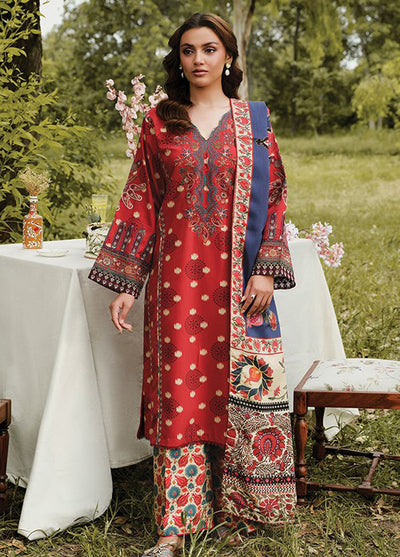 Whimsical By Xenia Embroidered Viscose Suit Unstitched 3 Piece ZE24W D-02 Orra - Winter Collection