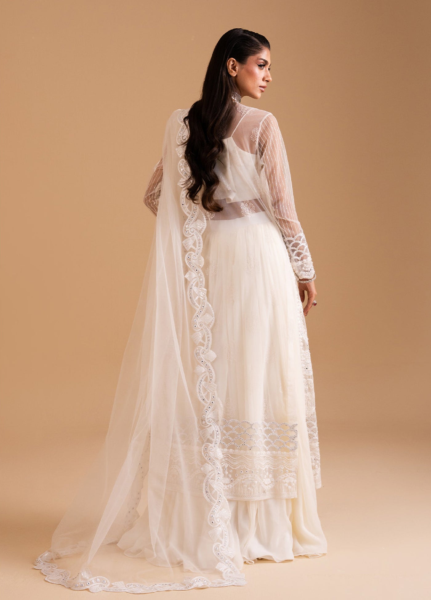 Afsanay by Zariya Luxury Embroidered Unstitched Chiffon 3 Piece Suits ZRY25LF D1 ZB50033 - Festive Collection