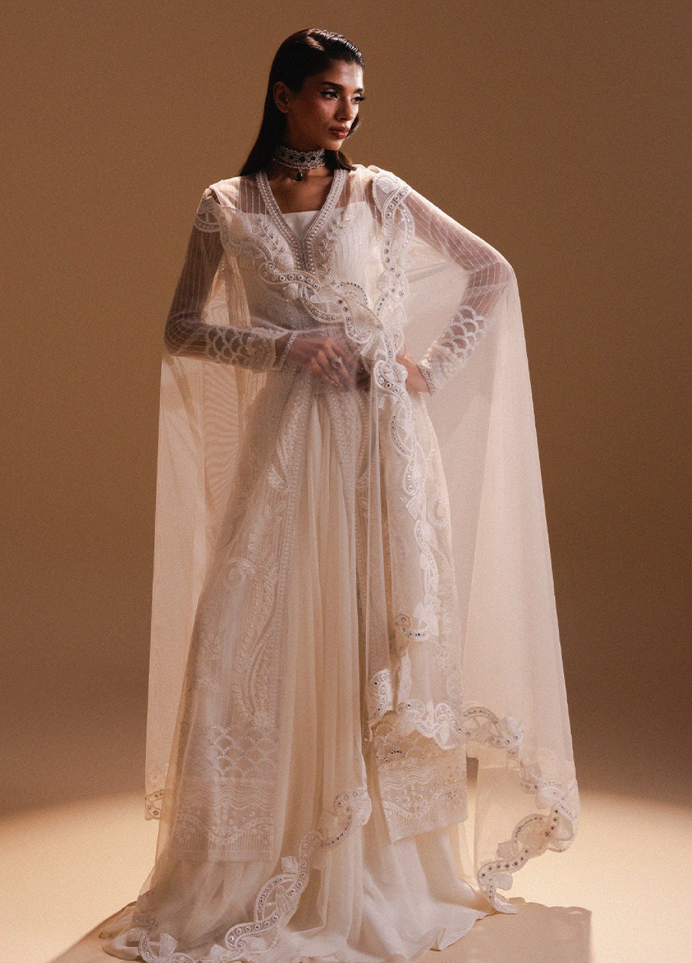 Afsanay by Zariya Luxury Embroidered Unstitched Chiffon 3 Piece Suits ZRY25LF D1 ZB50033 - Festive Collection