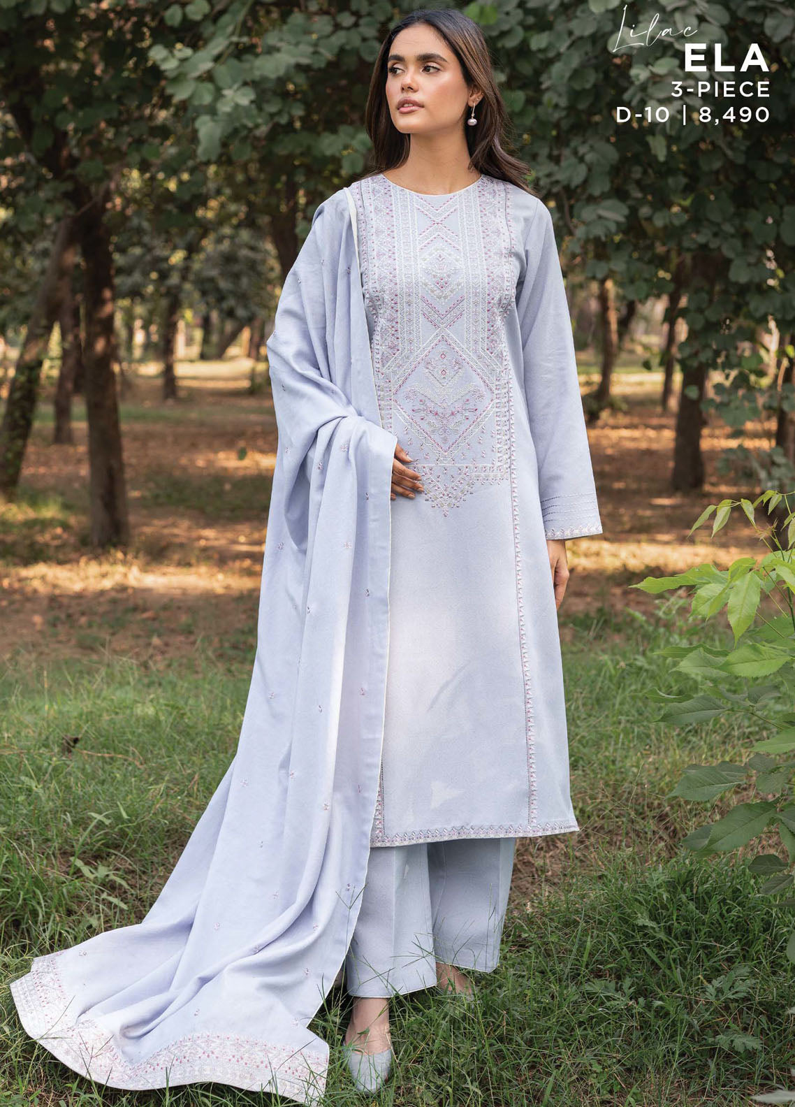 Whisper Garden by Seran Unstitched Winter Collection 2024 D-10 Ela