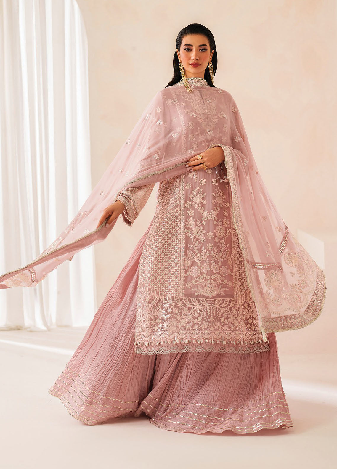Xenia Embroidered Chiffon Suits Unstitched 3 Piece XE25NU D-02 Anira