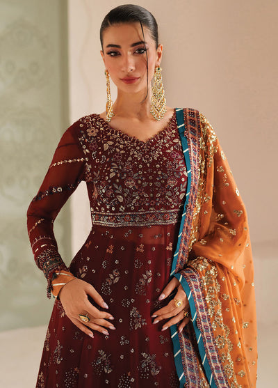 Xenia Embroidered Chiffon Suits Unstitched 3 Piece XE25NU D-03 Fariyn