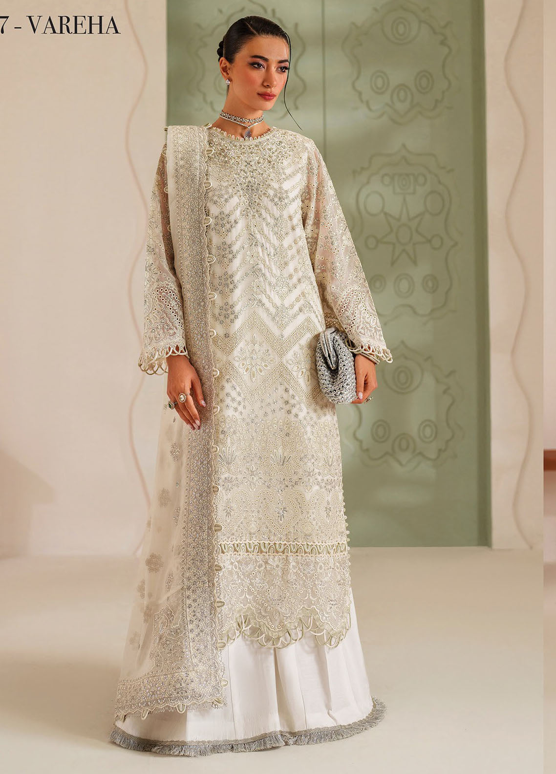 Xenia Embroidered Chiffon Suits Unstitched 3 Piece XE25NU D-07 Vareha
