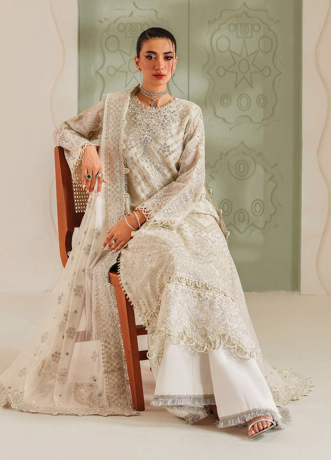 Xenia Embroidered Chiffon Suits Unstitched 3 Piece XE25NU D-07 Vareha