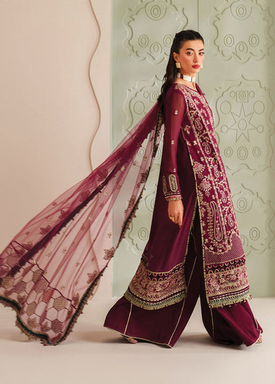 Xenia Embroidered Chiffon Suits Unstitched 3 Piece XE25NU D-08 Zeyara