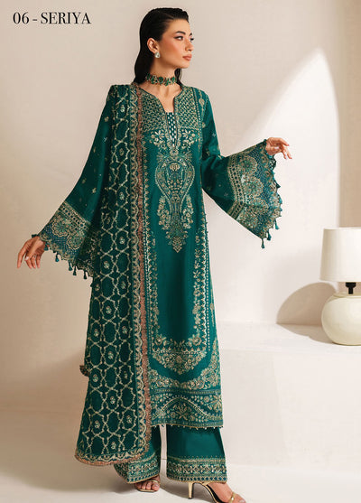 Xenia Embroidered Raw Silk Suits Unstitched 3 Piece XE25NU D-06 Seriya