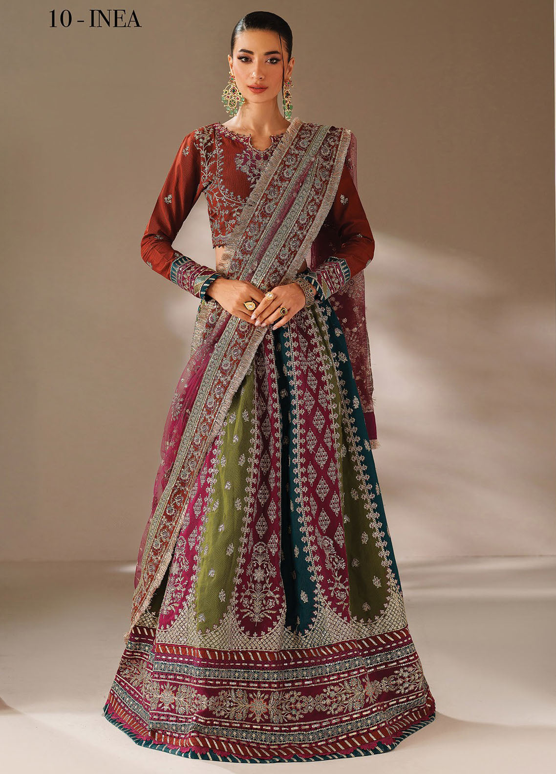 Xenia Embroidered Raw Silk Suits Unstitched 3 Piece XE25NU D-10 Inea