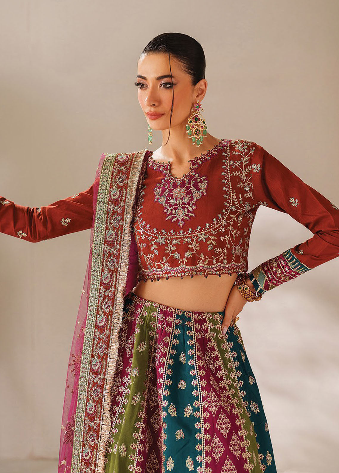Xenia Embroidered Raw Silk Suits Unstitched 3 Piece XE25NU D-10 Inea