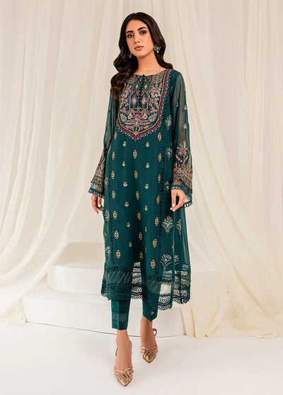 Xenia Formals Pret Embroidered Chiffon 3 Piece Suit Daneen