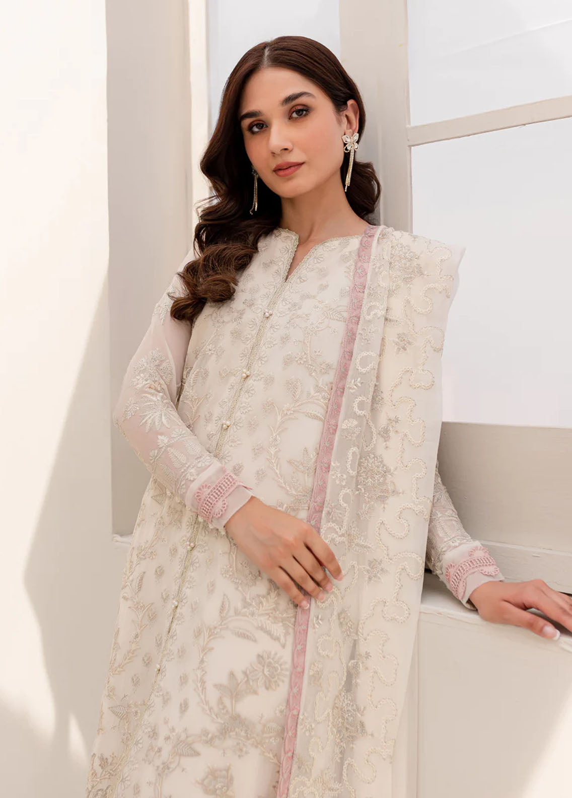 Xenia Formals Pret Embroidered Chiffon 3 Piece Suit Milos