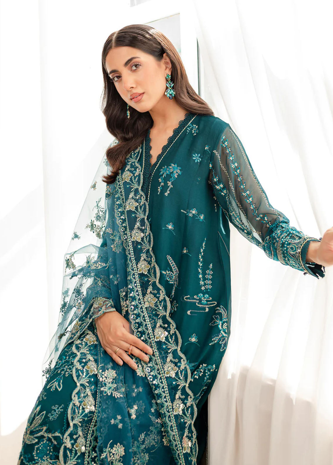 Xenia Formals Pret Embroidered Chiffon 3 Piece Suit XFR-23-565 EIRA