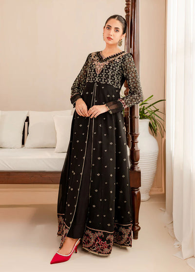 Xenia Formals Pret Embroidered Chiffon 2 Piece Suit XFR-23-570 Dahlia