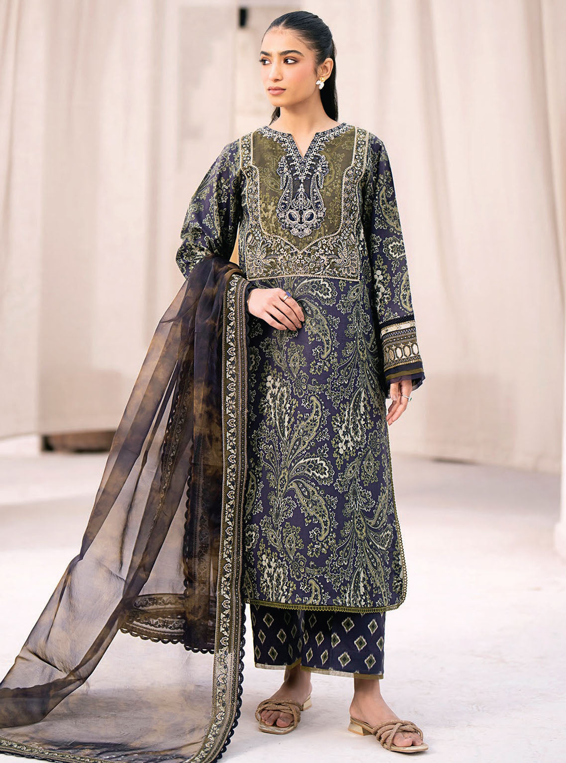Xenia Formals Summer Soiree Unstitched Lawn Collecton 2024 02- Chakir