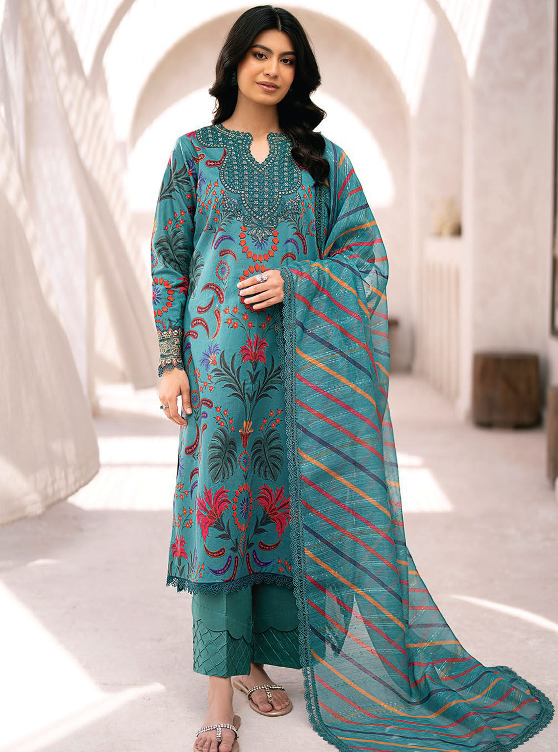 Xenia Formals Summer Soiree Unstitched Lawn Collecton 2024 05- Sorsu