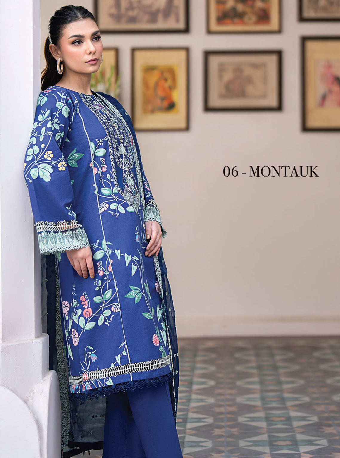 Xenia Formals Summer Soiree Unstitched Lawn Collecton 2024 06- Montauk