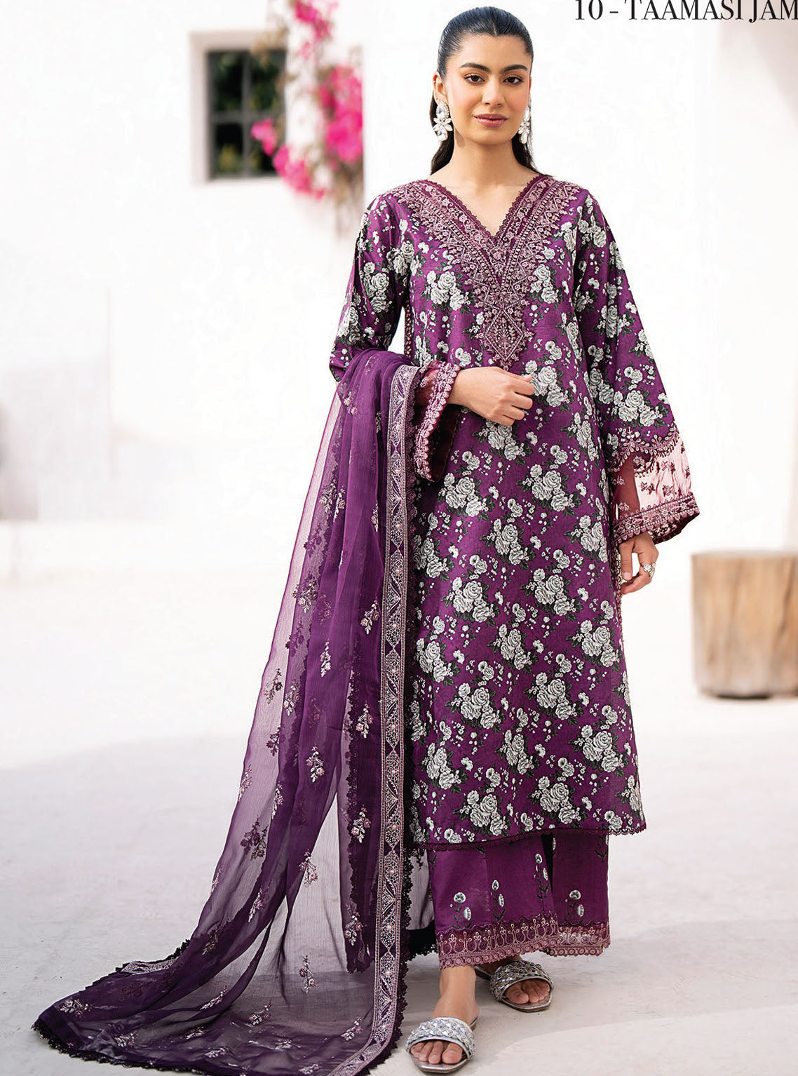Xenia Formals Summer Soiree Unstitched Lawn Collecton 2024 10- Taamasi Jamun