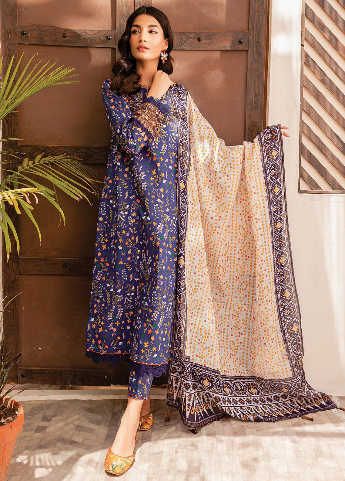 Xenia Formals Unstitched Summer Soiree Lawn Collection 2023 Vol-2 D-05 Evron