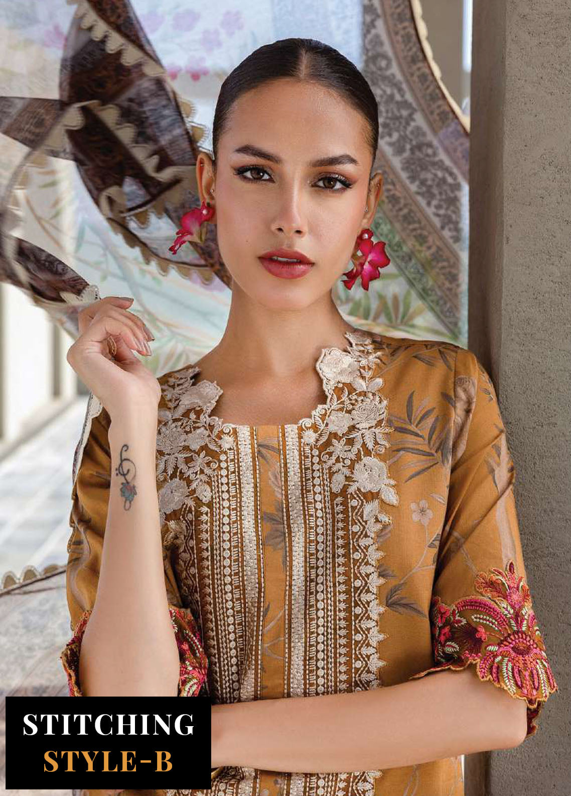 Zainab Chotani Embroidered Lawn Suits Unstitched 3 Piece ZC25TL D-06 Rahma