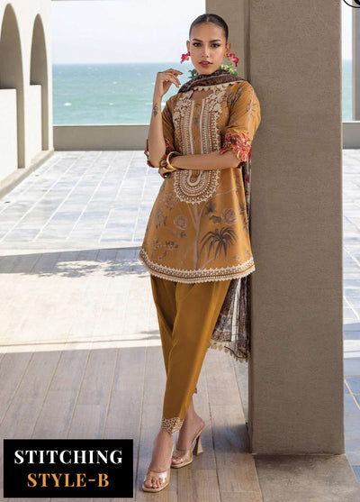 Zainab Chotani Embroidered Lawn Suits Unstitched 3 Piece ZC25TL D-06 Rahma