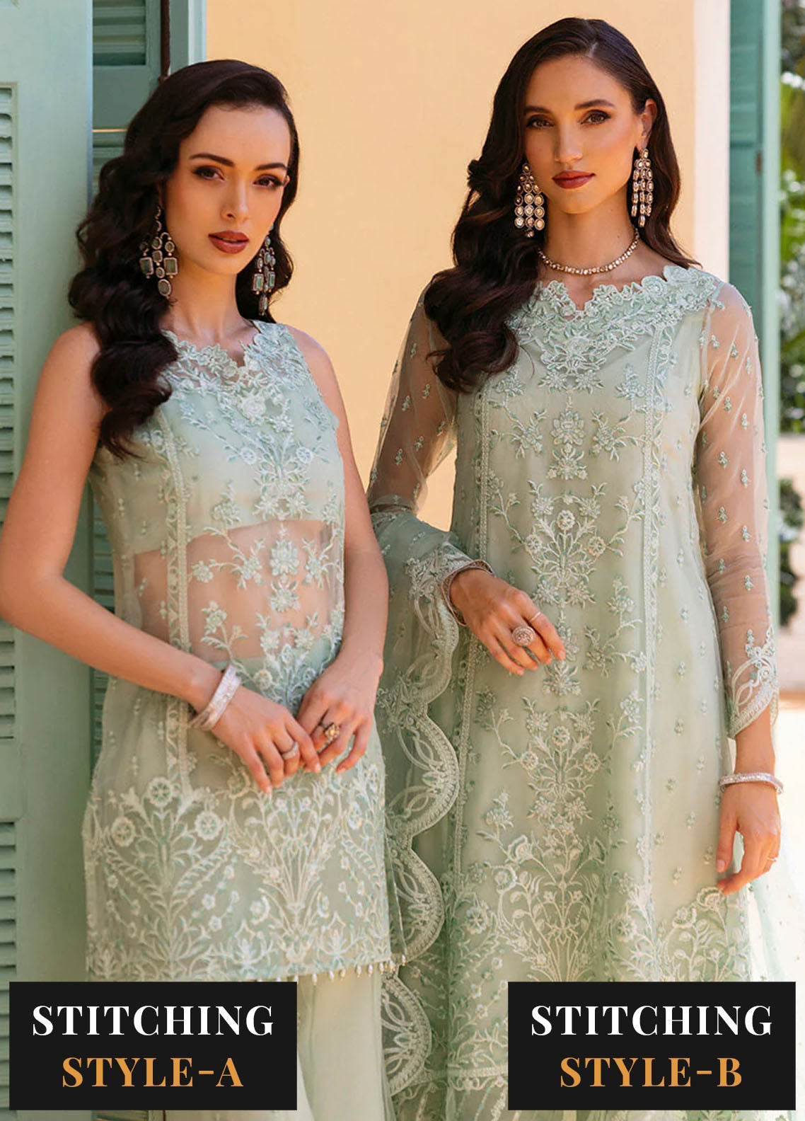 Zainab Chottani Embroidered Organza Suits Unstitched 3 Piece ZC24WF D-05 Sherine - Wedding Collection