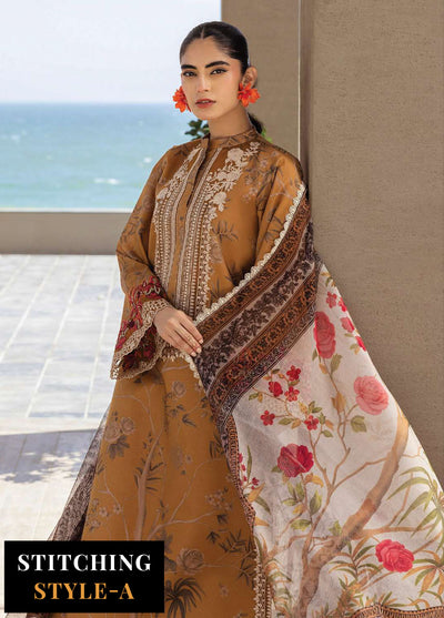 Zainab Chotani Embroidered Lawn Suits Unstitched 3 Piece ZC25TL D-06 Rahma