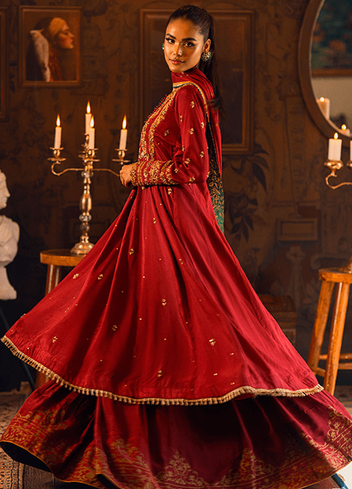 Zaaviay Pret Embroidered Raw Silk 3 Piece Suit Gulnaar