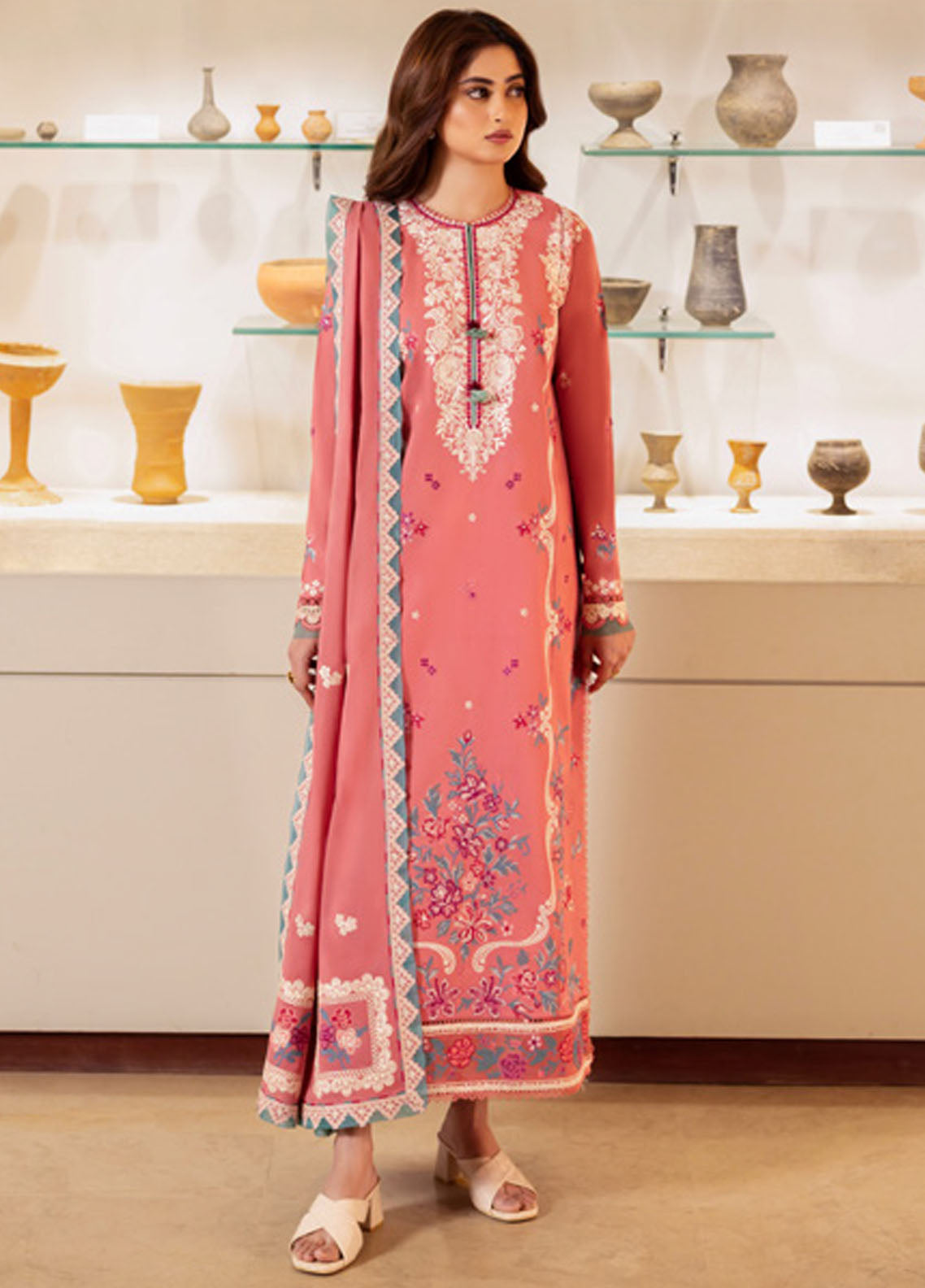 Zaha Unstitched Lawn Collection 2024 ZL24-02B