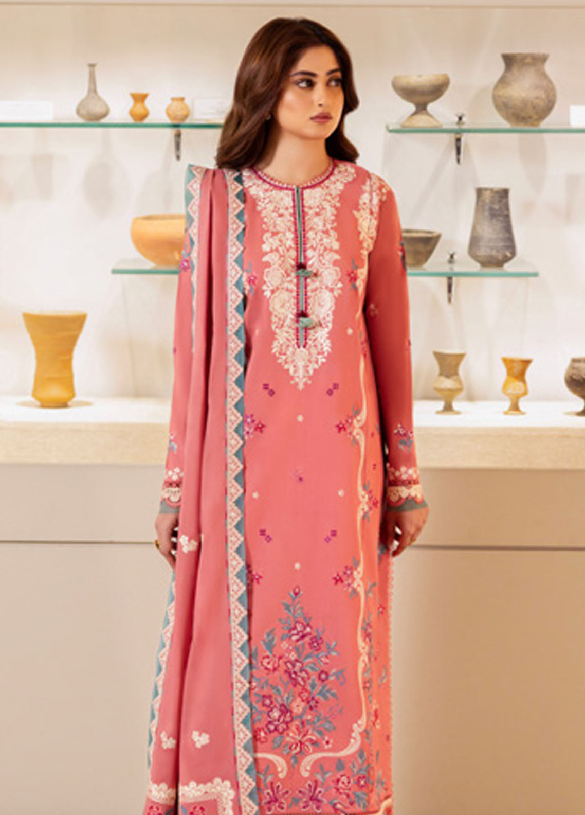 Zaha Unstitched Lawn Collection 2024 ZL24-02B