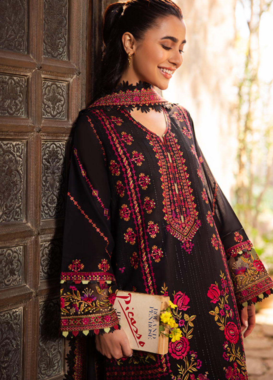 Zaha Unstitched Lawn Collection 2024 ZL24-08B